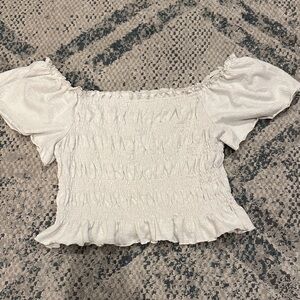 Arizona Jean Company Off-Shoulder Cream Blouse